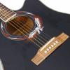 Beginner 41&quot; Cutaway Folk Acoustic Wooden Guitar Black #2 small image