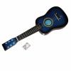 4Pcs 23&quot; Black Pink Blue and Red Acoustic Guitar &amp; Pick &amp; Strings for Boys and Girls #4 small image