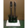 Custom Ibanez JEM 7V Green Double Neck Acoustic Electric 6 12 Strings Guitar