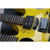 Custom Ibanez JEM 7V Yellow Double Neck Acoustic Electric 6 6 Strings Guitar #2 small image