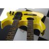 Custom Ibanez JEM 7V Yellow Double Neck Acoustic Electric 6 6 Strings Guitar