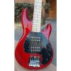 Custom Shop Red Music Man 5 String Bass Music Man S.U.B. Ray5 Passive Pickups #1 small image