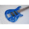 Custom Shop EMG PRS SE 5 String Bass Blue Quilted Maple Top #1 small image