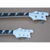 Custom Shop 4003 Double Neck White 4 String Bass 6 String Guitar #4 small image