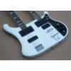 Custom Shop 4003 Double Neck White 4 String Bass 6 String Guitar #5 small image