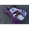 Custom Purple Flame Maple Top 4003 Neck Thru Body Construction Bass
