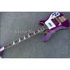 Custom Purple Flame Maple Top 4003 Neck Thru Body Construction Bass #2 small image