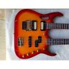 Custom Made 4 String Bass 6 String Guitar Double Neck Cherry Sunburst #1 small image