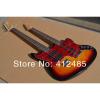 Custom Built Double Neck Fender Jaguar Sunburst 4 String Bass 6 String Guitar #3 small image
