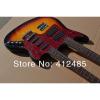 Custom Built Double Neck Fender Jaguar Sunburst 4 String Bass 6 String Guitar #5 small image