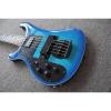 Custom 5 String Left Handed Rickenbacker Blue Maple Top 4003 Bass #2 small image