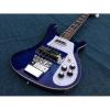 Custom Blue 4003 Neck Thru Body Construction 4 String Bass