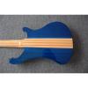 Custom 5 String Left Handed Rickenbacker Blue Maple Top 4003 Bass #5 small image