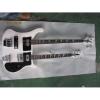Custom 4080 Double Neck Geddy Lee White 4 String Bass 6 String Guitar