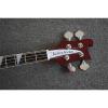 Custom 20 Frets Transparent Red 4003 Neck Thru Body Construction Rickenbacker Bass
