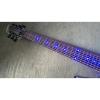 Custom Made H&amp;S Sequoia 7 String Acrylic Bass Blue LED Light Fretboard #3 small image