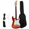 Rosewood Fingerboard Electric Guitar with Gig bag &amp; Accessories Sunset Red #1 small image