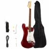 Rosewood Fingerboard Electric Guitar with Gig bag &amp; Accessories Rosy