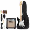 Maple Fingerboard Electric Guitar with Amp Turner Bag &amp; Accessories Monochrome