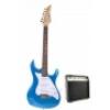 Metallic Blue Electric Guitar with 10Watt Amp Package