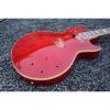 Custom Shop Unfinished Red Wine Tiger Maple Top Electric Guitar #1 small image