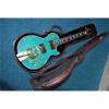 Custom Shop Teal Quilted Maple Top Electric Guitar Bigsby Tremolo #5 small image