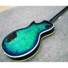 Custom Shop Teal Quilted Maple Top Electric Guitar #3 small image