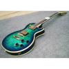 Custom Shop Teal Quilted Maple Top Electric Guitar #5 small image