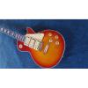Custom Shop Sunburst Transparent Wood Grain LP 3 Pickups Electric Guitar #5 small image