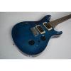 Custom Shop PRS Custom 24 Frets 10 Top Flame Whale Blue Electric Guitar #1 small image