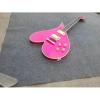 Custom Shop Pink Flame Maple Body Heart Electric Guitar #2 small image