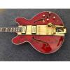 Custom Shop ES335 Spalted Maple Veneer Red Electric Guitar #1 small image