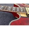 Custom Shop ES335 Spalted Maple Veneer Red Electric Guitar #4 small image