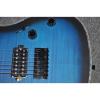 Custom Built Mayones Regius 7 String Electric Guitar Tiger Blue Maple Top #3 small image