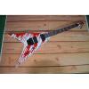 Custom Built Dan Jacobs Flying V ESP LTD Blood Spatter Electric Guitar