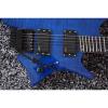 Custom Shop Fanned Frets Steinberger Blue Headless Electric Guitar #2 small image