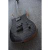 Custom Shop Black Machine 6 String Gray Tiger Maple Top Electric Guitar