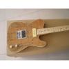 Custom American Standard Telecaster Natural Veneer Wood Electric Guitar #1 small image
