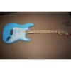 Custom American Stratocaster Daphe Blue Electric Guitar #3 small image