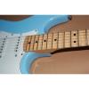 Custom American Stratocaster Daphe Blue Electric Guitar #4 small image
