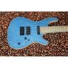 Custom Built Regius 7 String Blue Flame Maple Top Finish Mayones Guitar #4 small image