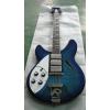Custom 12 Strings Rickenbacker 360 Blue Flame Maple Top Guitar