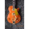 Custom Shop Gretsch 6 String Orange Transparent Electric Guitar