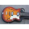 Custom Hofner Tobacco Color Fhole Jazz Electric Guitar #6 small image