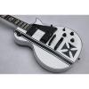 Custom ESP Metallica James Hetfield Iron Cross  Snow White w/ Stripes Graphic Guitar