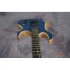 Custom Shop Black Machine 6 String Quilted Blue Maple Top Electric Guitar
