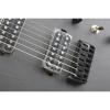 Custom Shop 7 String Black Electric Guitar  Black Machine