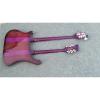 Custom Shop Double Neck Rickenbacker Purpleglo 4003 4 String Bass 12 String Guitar