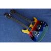 Custom PRS Double Neck 6 String Electric Guitar Tricolor Passive Pickups and 12 String Guitar