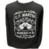 Martin America's Dual Guitar Logo - Long Sleeve Black T-Shirt XX Large